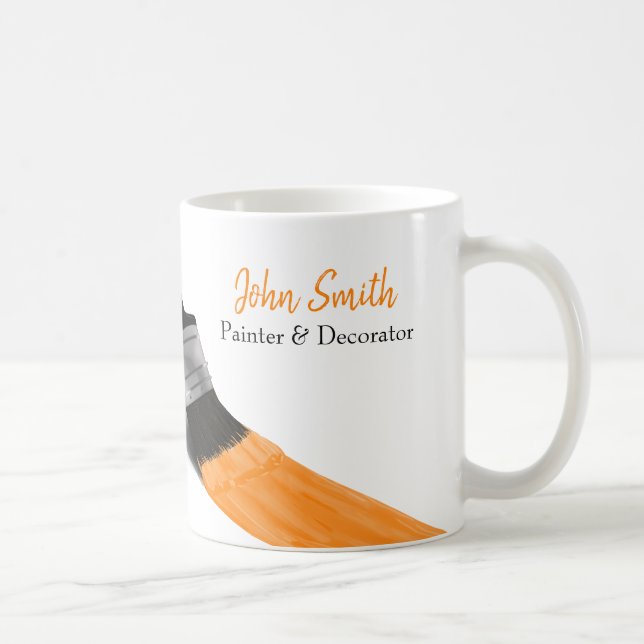 Malerei Maler Service Company Brush Orange Kaffeetasse (Rechts)