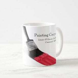 Malerei Maler Service Company Brush Red Kaffeetasse