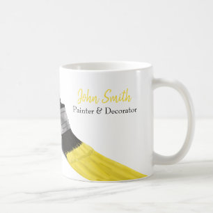 Malerei Maler Service Company Pinselgelb Kaffeetasse