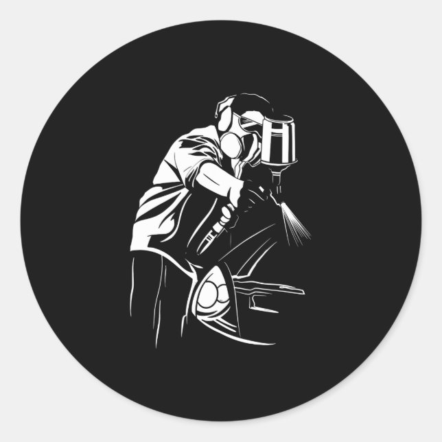 Malerei |Malerei in der Oldschoolklasse Runder Aufkleber (Vorderseite)