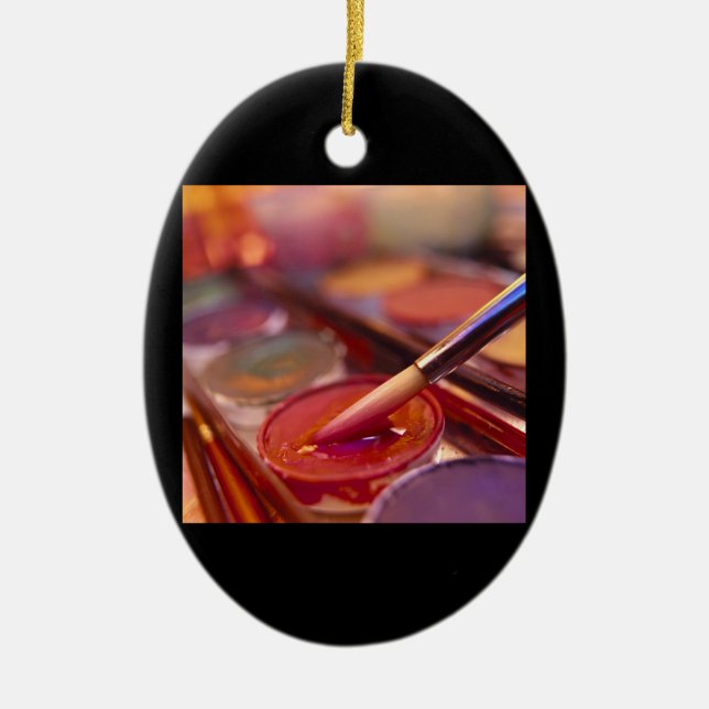 Malerei mit Farben Keramik Ornament (Vorne)