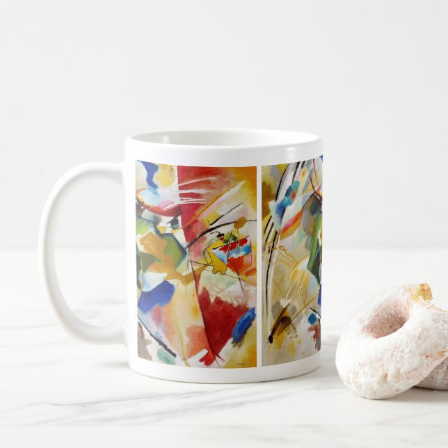 Malerei mit grüner Mitte 1913, Wassily Kandinsky Kaffeetasse (Mit Donut)