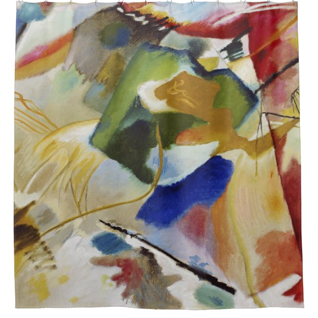 Malerei mit grüner Mitte - Wassily Kandinsky Duschvorhang (Vorderseite)