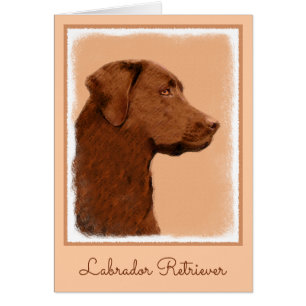 Malerei mit Labrador Retriever (Schokolade) - Hund