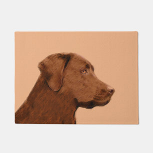 Malerei mit Labrador Retriever (Schokolade) - Hund Fußmatte