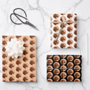 Malerei mit Labrador Retriever (Schokolade) - Hund Geschenkpapier Set
