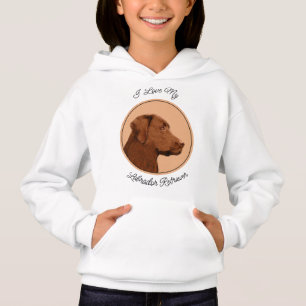 Malerei mit Labrador Retriever (Schokolade) - Hund Hoodie