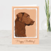 Malerei mit Labrador Retriever (Schokolade) - Hund