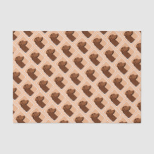 Malerei mit Labrador Retriever (Schokolade) - Hund Seidenpapier