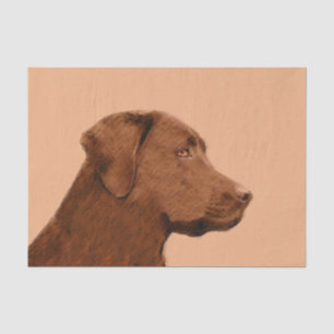 Malerei mit Labrador Retriever (Schokolade) - Hund Seidenpapier