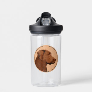 Malerei mit Labrador Retriever (Schokolade) - Hund Trinkflasche