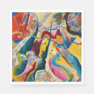 Malerei mit Rotem Fleck, 1914 von Wassily Kandinsk Serviette