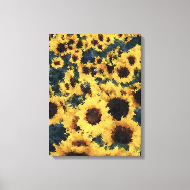 Malerei mit Sonnenblumen - Leinwand (Vorderseite)