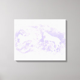 Malerei mit Springpferden Leinwanddruck