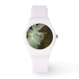 Malerei mit weißem Daffodil-Impressionist Art Pain Armbanduhr