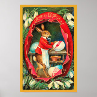 Malerei Ostereier Rotes Vintages Ostern Poster