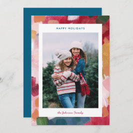 Malerei-Palette Abstraktes Ferienmotiv Feiertagskarte