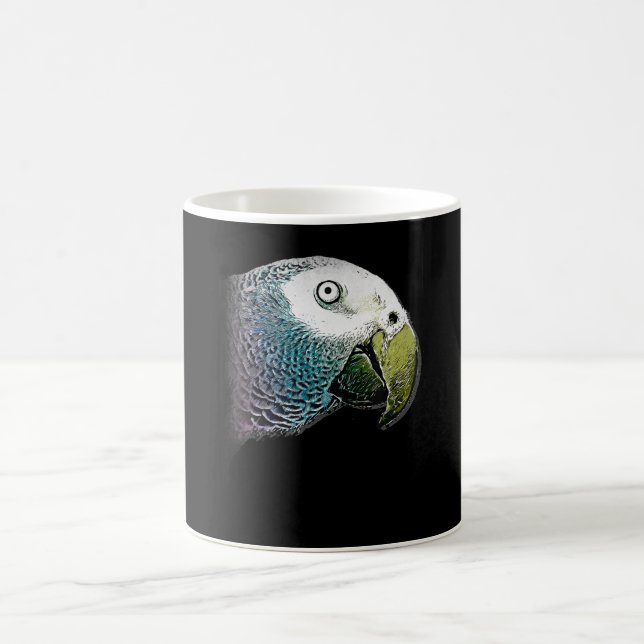 Malerei | Papageienkopfmalerei Kaffeetasse (Mittel)