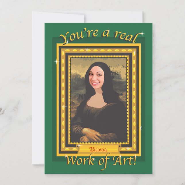 Malerei Party Foto Einladung mit Extravaganten Rah (Vorderseite)