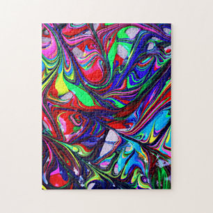 Malerei Regenbogen Swirl Paint Complex Muster Puzzle