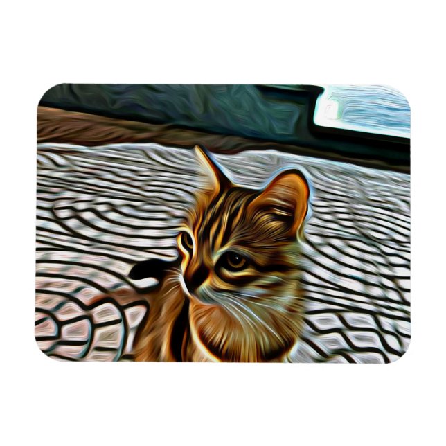 Malerei Schöne Katze Magnet (Horizontal)