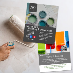 Malerei und Dekoration von Business Flyer