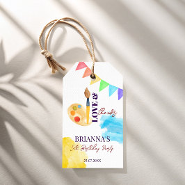 Malerei und Party Kunst Thema Party mit Monogramm  Geschenkanhänger