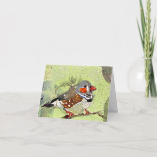 Malerei, Vogel und Natur Dankeskarte