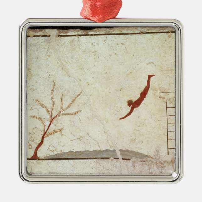 Malerei vom Grab des Tauchers vom Süden Ornament Aus Metall (Vorne)