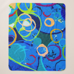 Malerei von abstraktem Kunstöl und Acrylfarbe auf Sherpadecke