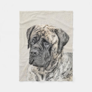 Malerei von englischen Mastiff (Brindle) - Hundeku Fleecedecke