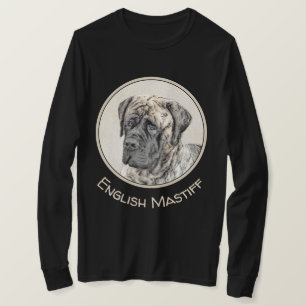 Malerei von englischen Mastiff (Brindle) - Hundeku T-Shirt