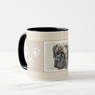 Malerei von englischen Mastiff (Brindle) - Hundeku Tasse