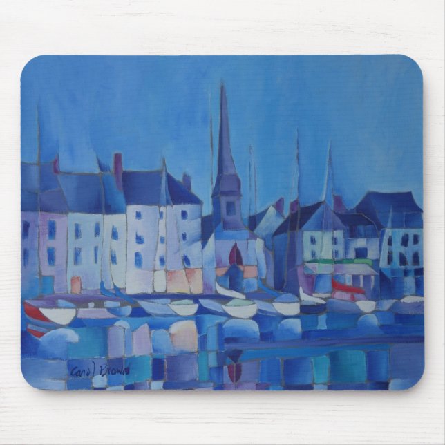 Malerei von Honfleur - Normandie, Frankreich Mousepad (Vorne)