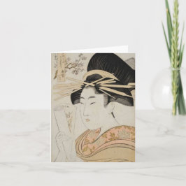 Malerei von Kitagawa Utamaro Blank Note Card Karte