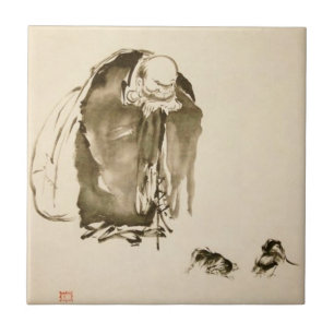 Malerei von Miyamoto Musashi, C. 1600's Fliese