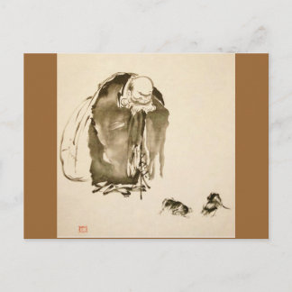 Malerei von Miyamoto Musashi, C. 1600's Postkarte