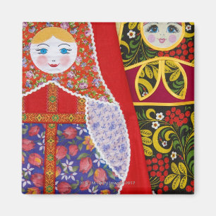 Malerei von Russe Matryoshka Puppe Magnet