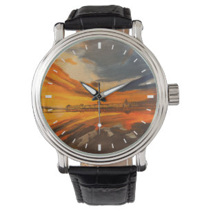 Malerei von Scripps Pier, La Jolla, CA Armbanduhr
