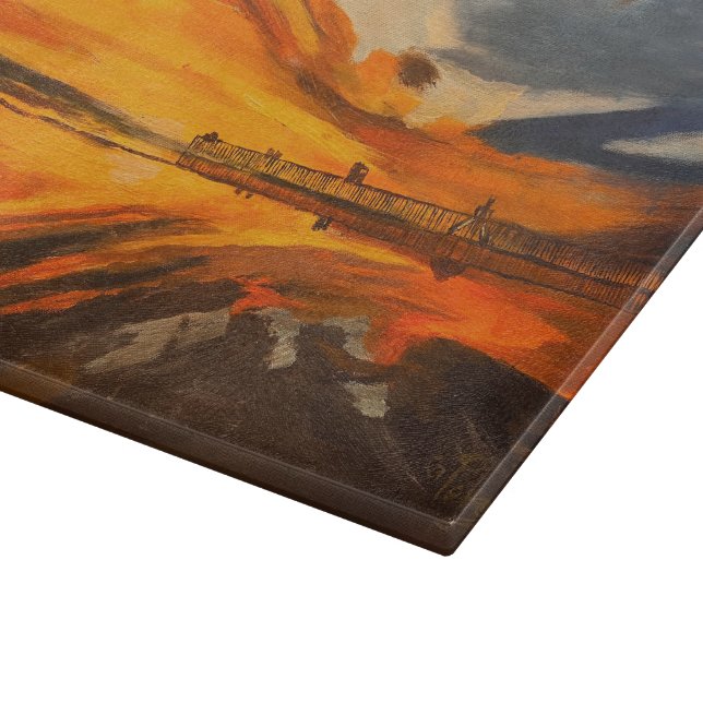 Malerei von Scripps Pier, La Jolla, CA Schneidebrett (Ecke)