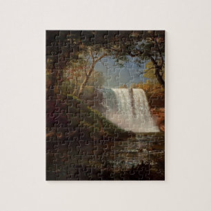 Malerei-Waldwasserfall-Schicksal Alberts Bierstadt Puzzle