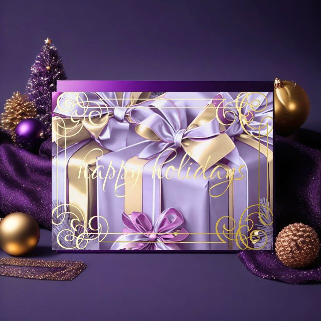 Malerei Weihnachtsgeschenke Lavender Lila Feiertagskarte (Von Creator hochgeladen)