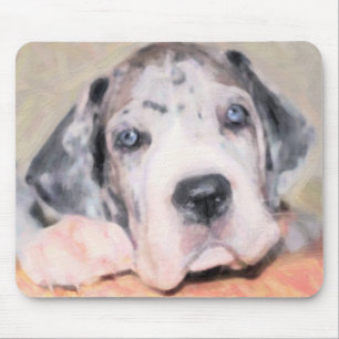 Malerei: Welpe Dane Mousepad