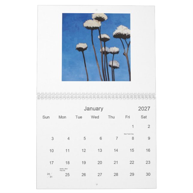 Malereien vom Lisa-Feder-Knie Kalender (Jan 2027)