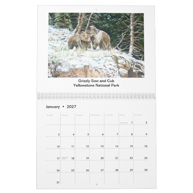 Malereien von Amerikas Nationalparks Kalender (Jan 2027)