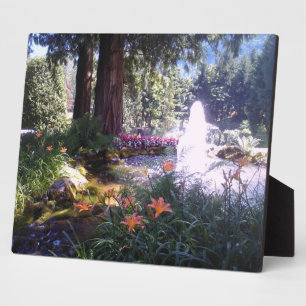 Malergarten mit Wasserfontäne Fotoplatte