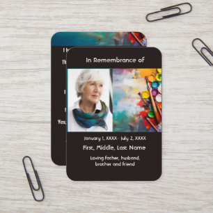 Malergrafik von Memorial Pocket Card Visitenkarte