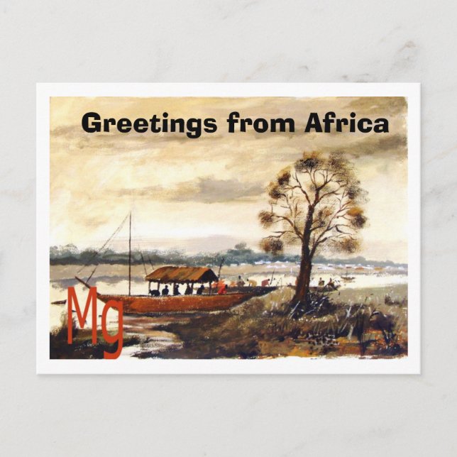 MALERIN 7 Kopie, Gruß aus Afrika Postkarte (Vorderseite)