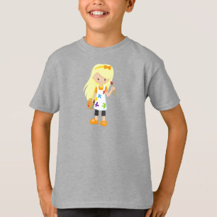 Malerin, Malerin, Niedliche Frau, Blonde Hair T-Shirt