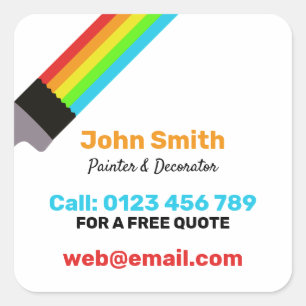 Malerin Quadratischer Aufkleber